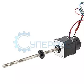 Шаговый мотор с винтом и тормозом UMot 42HSC4409-150N12SC-300 (NEMA 17) фото