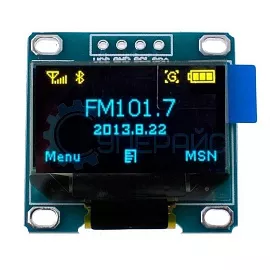 OLED дисплей 0.96 дюйма 128x64, I2C IIC, двухцветный (желто-синий), модуль для Arduino фото