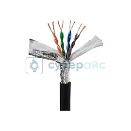 Черный экранированный кабель Yilan Ethernet 8 жильный (100 м) фото