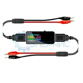 Тестер USB JUWEI Atorch U96 с комплектом USB проводов питания типа крокодил фото