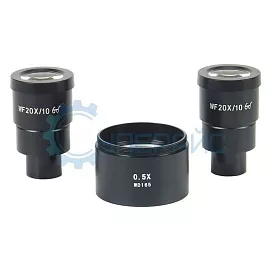 Комплектующие для микроскопов Saike Digital с насадкой (линзой Барлоу) 0.5X и окулярами WF20X/10 фото