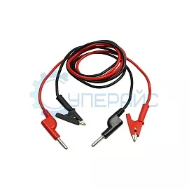 Провода для источника питания 1500 В, 10 А (банан + крокодил) фото