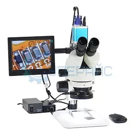 Стереомикроскоп Saike Digital SK2100H2VD-S с цифровой камерой фото