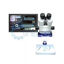 Микроскоп тринокулярный Crystallite ST-7045 с HDMI камерой и дисплеем фото