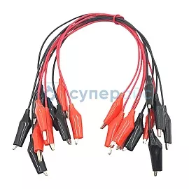 Провода с крокодилами 40 см, 20 шт фото