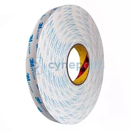 Белый двусторонний скотч 3М1600Т 50 мм х 3 м фото