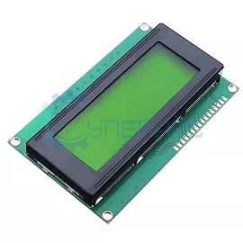 Символьный ЖК дисплей LCD2004A 20x4 с I2C переходником, зеленая подсветка фото
