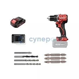 Аккумуляторная дрель DEVON DID201 с батареей 2,5 Ah фото
