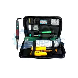 Набор для пайки CXG-DT70 10 в 1 (паяльник 70 Вт, расходники, ручной инструмент) фото