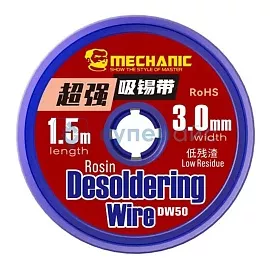 Медная оплетка для выпайки MECHANIC DW50 3 мм, 1,5 м фото