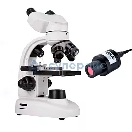 Учебный микроскоп SAGA XSP-003 с камерой 2 Мп и адаптером для телефона фото