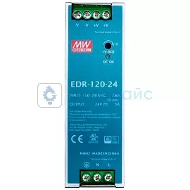Блок питания на ДИН-рейку MEAN WELL EDR-120-24 фото