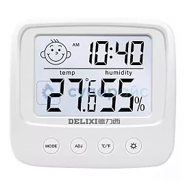 Термогигрометр настенный Delixi DM-1002 фото