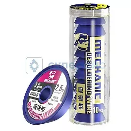 Лента для удаления припоя MECHANIC DW50 3,5 мм, 2,5 м (10 рулонов) фото