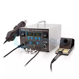 Паяльная станция Baku BA-8702D 2 в 1 с паяльником и феном, 700 Вт фото