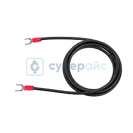 Вилочная клемма 6мм, сечение 4мм 1 метр черный фото