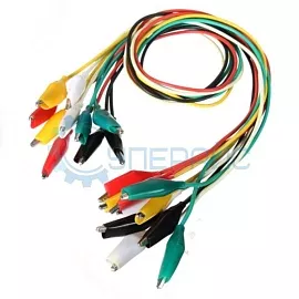 Провода с крокодилами (50 см, 10 шт) фото