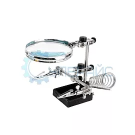 Подставка для пайки Solan 1086 с зажимами и лупой фото