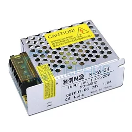Источник питания Kejian S-36-24 (24В,1.5А) фото