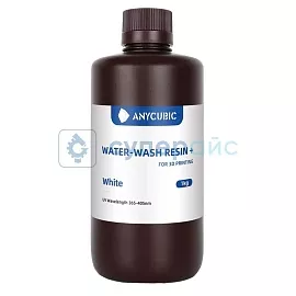Смола светоотверждаемая Anycubic Water Wash Resin+, белая, 1 кг фото
