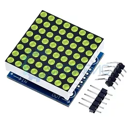 LED матрица 8x8 на драйвере MAX7219 зеленого цвета фото