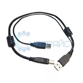 Кабель LOTO USB Type B - USB Type A x2 с дополнительным питанием фото