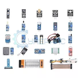 Набор из 20 датчиков с макетной платой и GPIO адаптером фото
