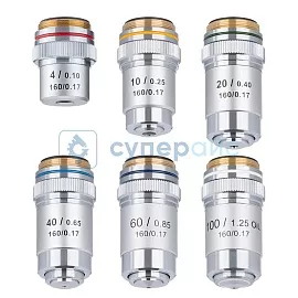 Набор ахроматических объективов AmScope AX-6-V300 фото