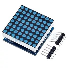 Матрица светодиодная 8x8 синяя MAX7219 фото