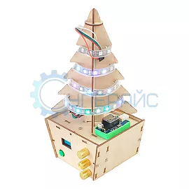 Елка-конструктор со светодиодной лентой, на плате совместимой с Arduino фото