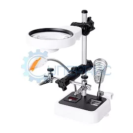 Настольная лупа SHOCREX MG16129-C с подсветкой фото