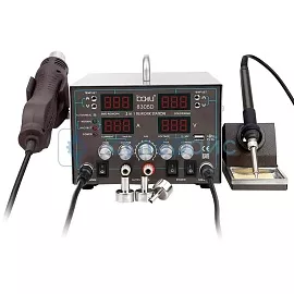 Паяльная станция Baku BA-8305D 3 в 1 источник питания, паяльник и фен фото