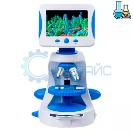 Учебный биологический микроскоп 2000X с дисплеем (набор для опытов и 35 микропрепаратов) фото