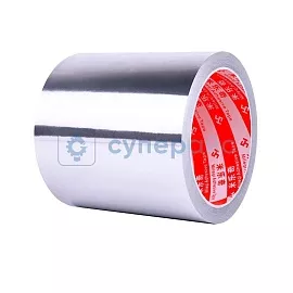 Клейкая односторонняя лента из алюминиевой фольги 100мм/20м фото