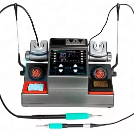 Двухканальная паяльная станция AIFEN A902 с тремя паяльниками фото