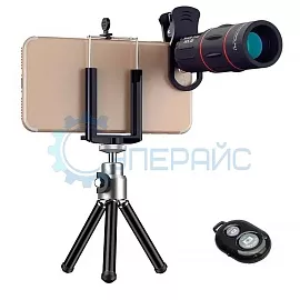 Телеобъектив для телефона 18x с пультом ДУ и штативом фото