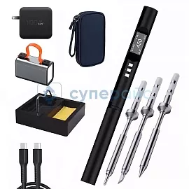 Паяльник HLFEC PTS200 с набором аксессуаров и блоком питания фото