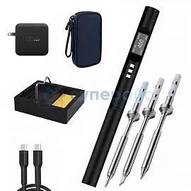 Паяльник HLFEC PTS200 с набором аксессуаров и GAN зарядкой фото