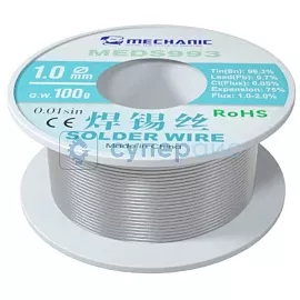 Бессвинцовый припой MECHANIC MEDS993 Sn99.3/Pb0.7 (1 мм, 100 г) фото