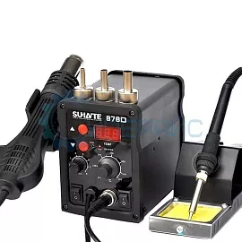 Термовоздушная паяльная станция SUHANTE 878D (2 в 1) с паяльником фото