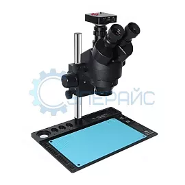 Стереомикроскоп тринокуляр PHONEFIX FX223B с камерой 38 Мп фото