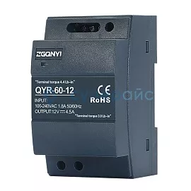 Импульсный блок питания под DIN рейку ZGQNYI QYR-60-12 фото
