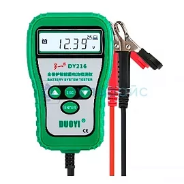 Анализатор автомобильных аккумуляторных батарей DUOYI DY216 фото