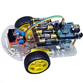 Робототехнический набор для сборки робота RoboCar-3 Bluetooth с контроллером, совместимым со средой Arduino фото