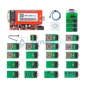 Автомобильный программатор UPA-USB V1.3 с набором адаптеров фото