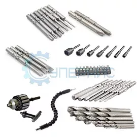 Аксессуары для аккумуляторной отвертки (с патроном 6 мм) 45 предметов фото