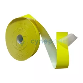 Желтая светоотражающая лента 50 мм x 1 м фото