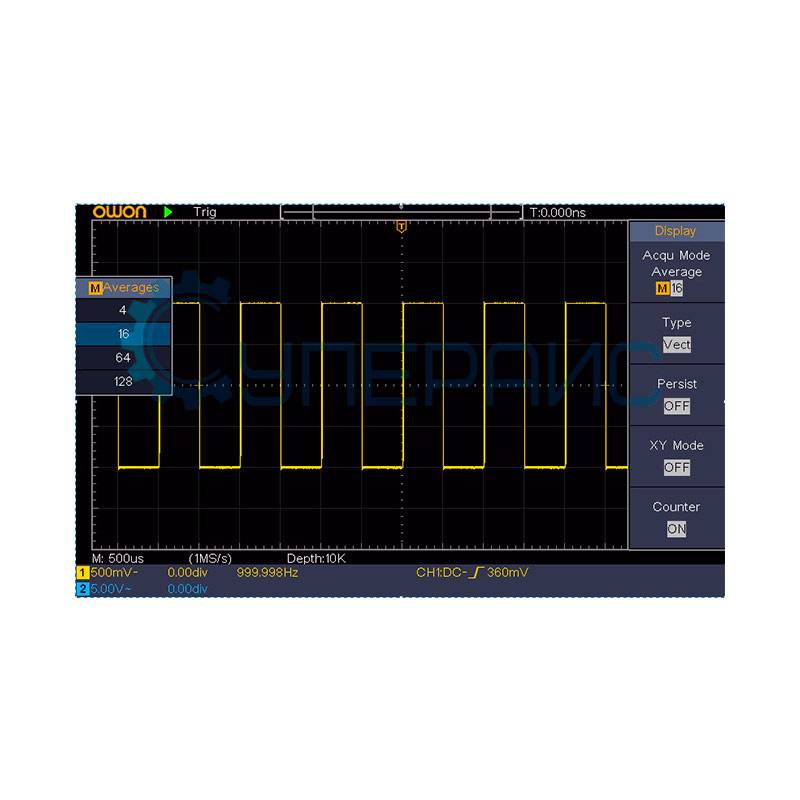 Прецизионный осциллограф OWON SDS1104 (4 канала, 100 МГц)