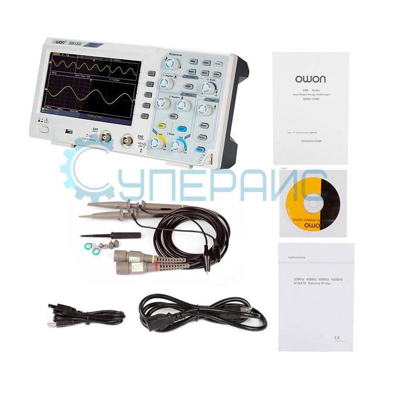 Цифровой осциллограф OWON SDS1202 (2 канала, 200 МГц)