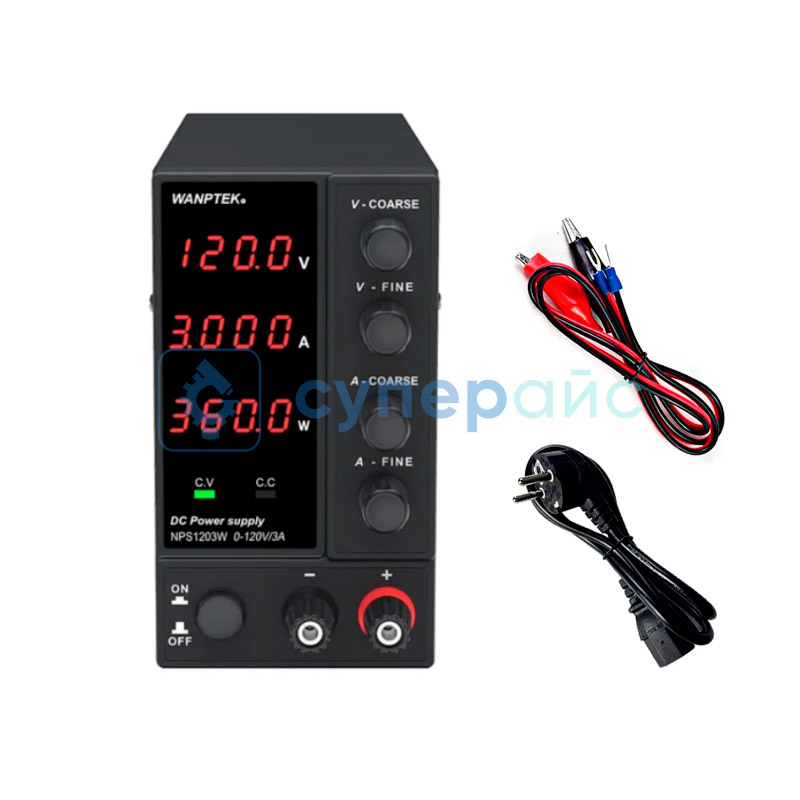 Регулируемый блок питания Wanptek NPS1203W (120В, 3А) фото 4